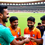 **

"FC Mobile शुरुआती डिवीजन: A vibrant scene showcasing new players receiving कॉइन and basic प्लेयर cards. Background should feature a cheerful stadium with excited fans. Focus on the joy of starting the game and building a team."

**